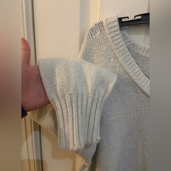 Free People Cream Brookside Oversized Tunic Sweater - Picture 4 of 8